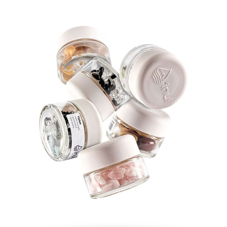 inu Crystal Jars – Edelstein Energie für Deine Trinkflasche