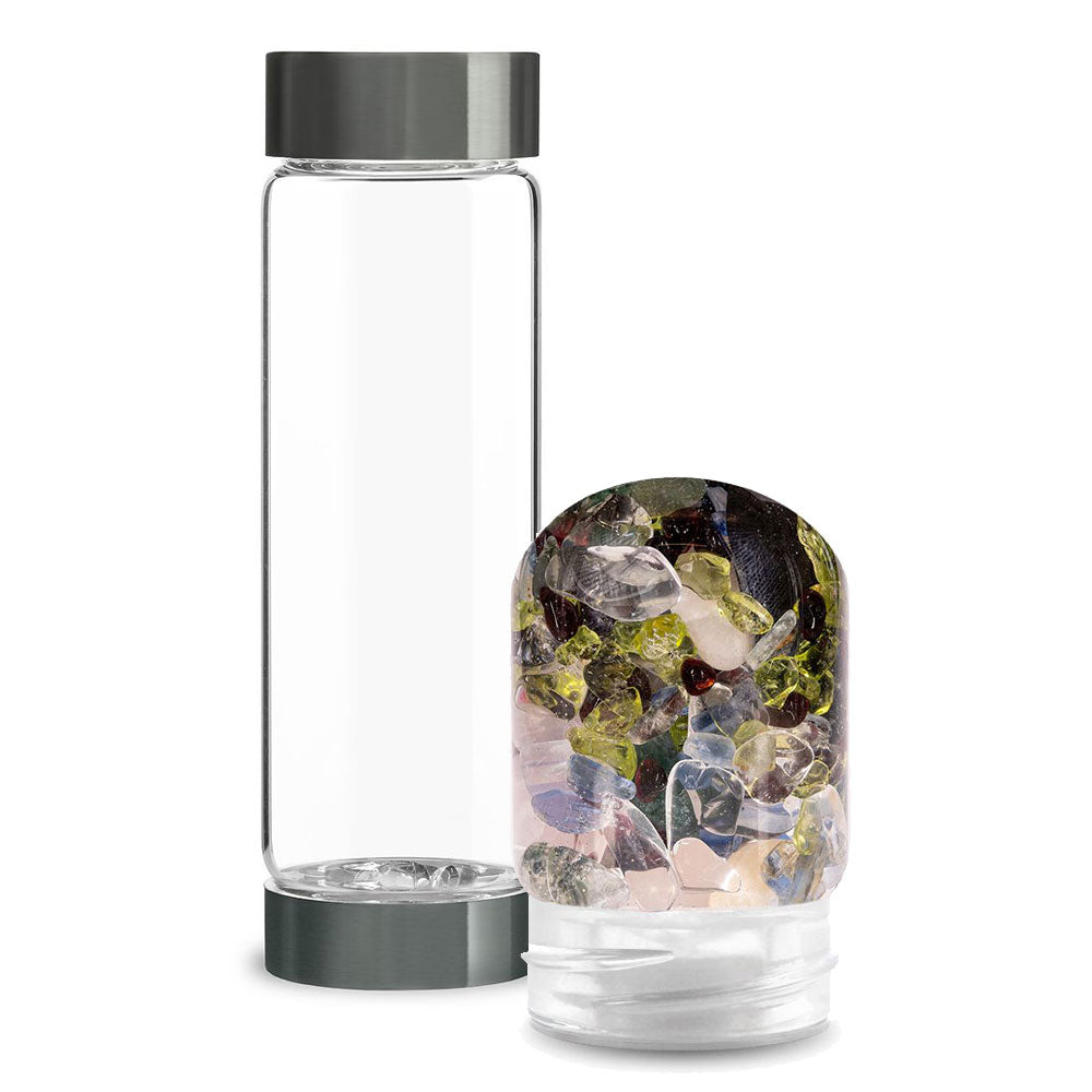 ViA Glasflasche mit Dr. Vasu Edelsteinmodul
