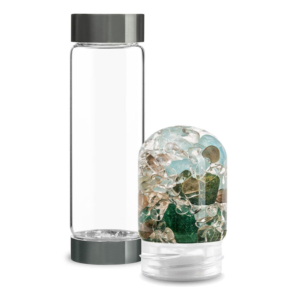 ViA Glasflasche mit Forever Young Edelsteinmodul 