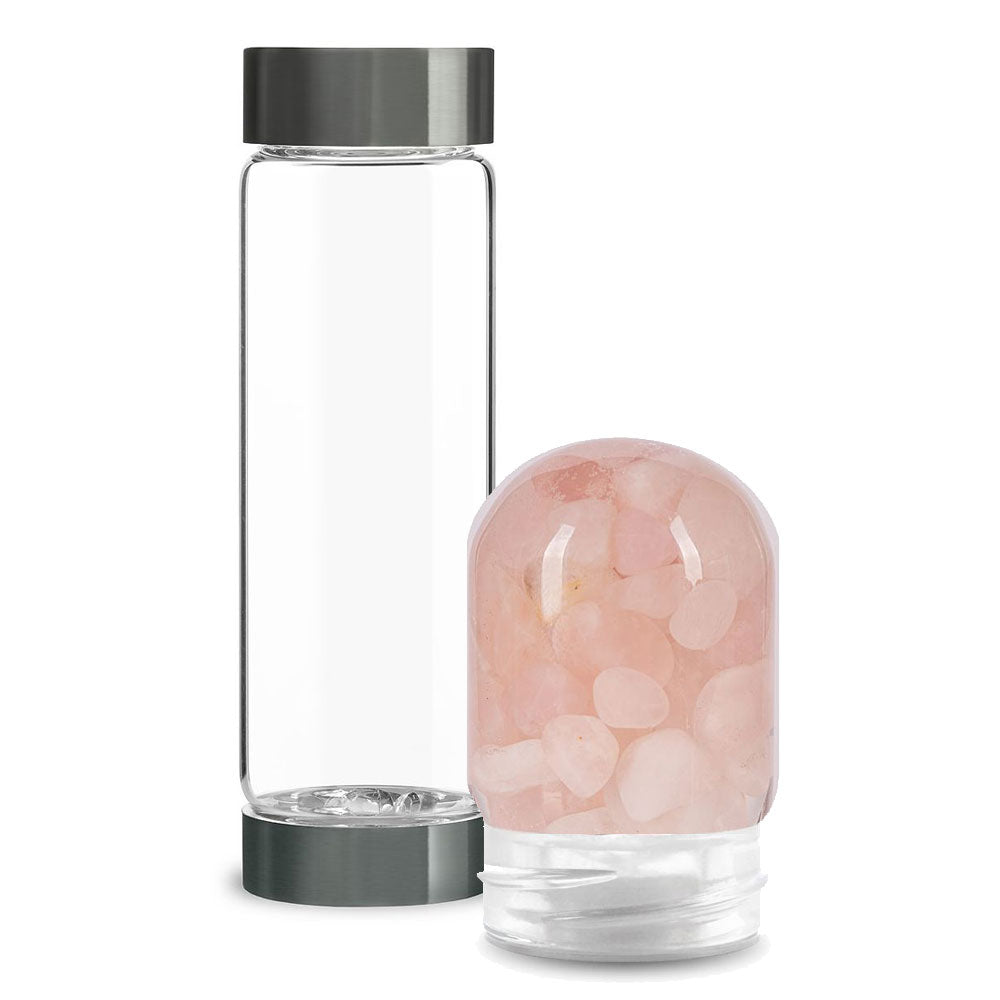 ViA Glasflasche mit Harmony Edelsteinmodul