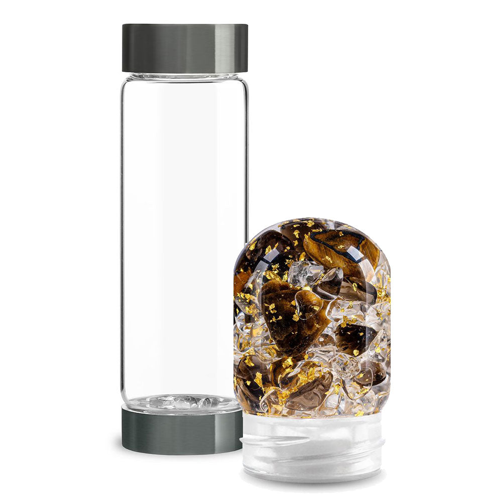 ViA Glasflasche mit Hero Edelsteinmodul