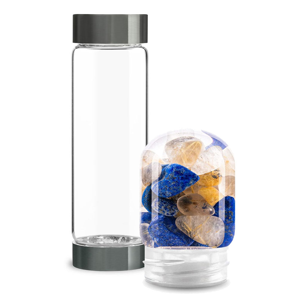 ViA Glasflasche mit Inspiration Edelsteinmodul