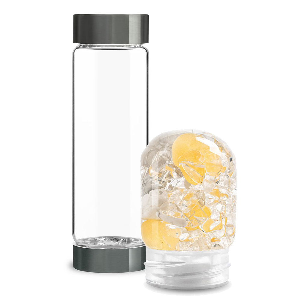 ViA Glasflasche mit Joy Edelsteinmodul