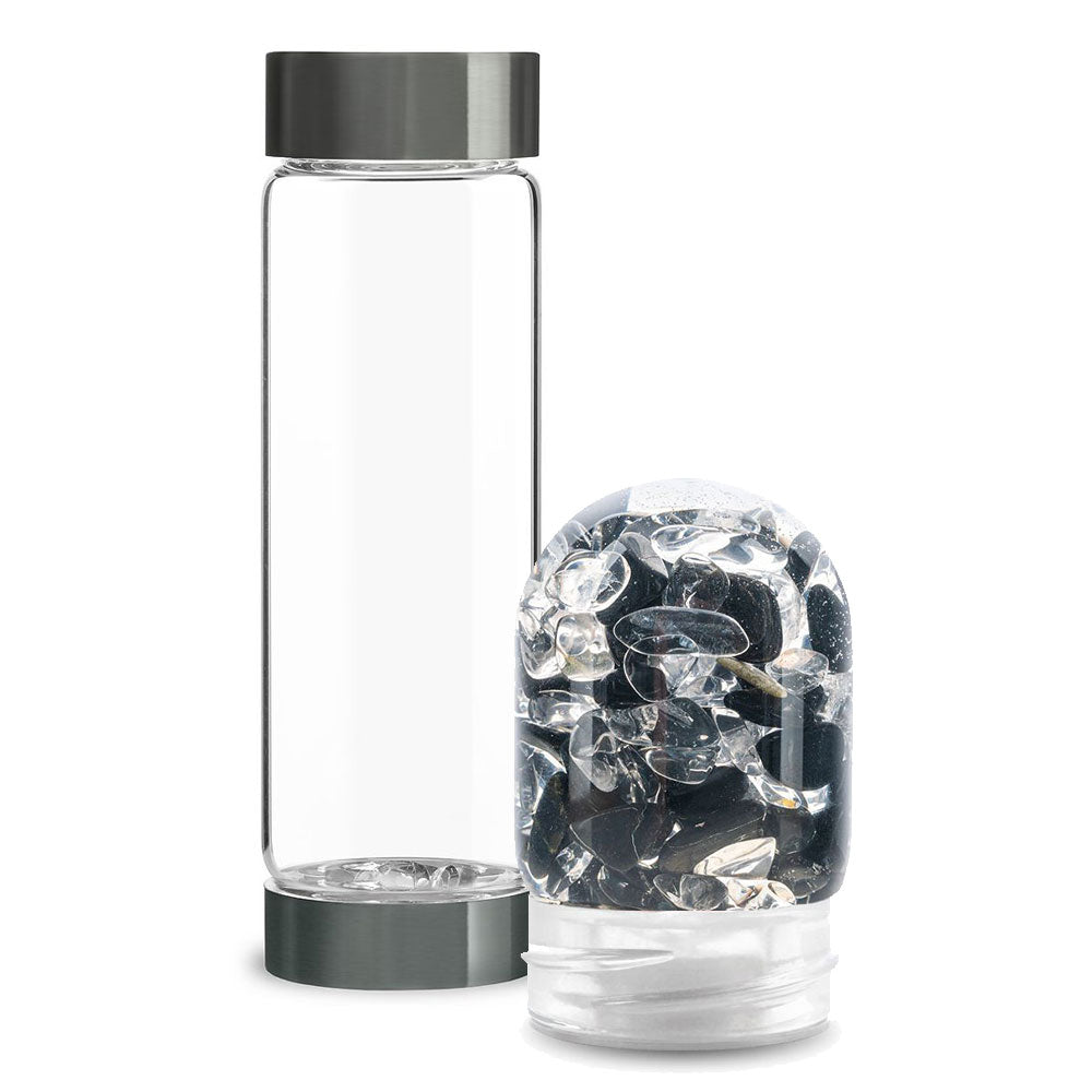 ViA Glasflasche mit Protection Edelsteinmodul