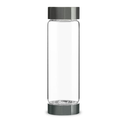 ViA Glasflasche – Dein Edelsteinwasser. Immer dabei. Immer du.